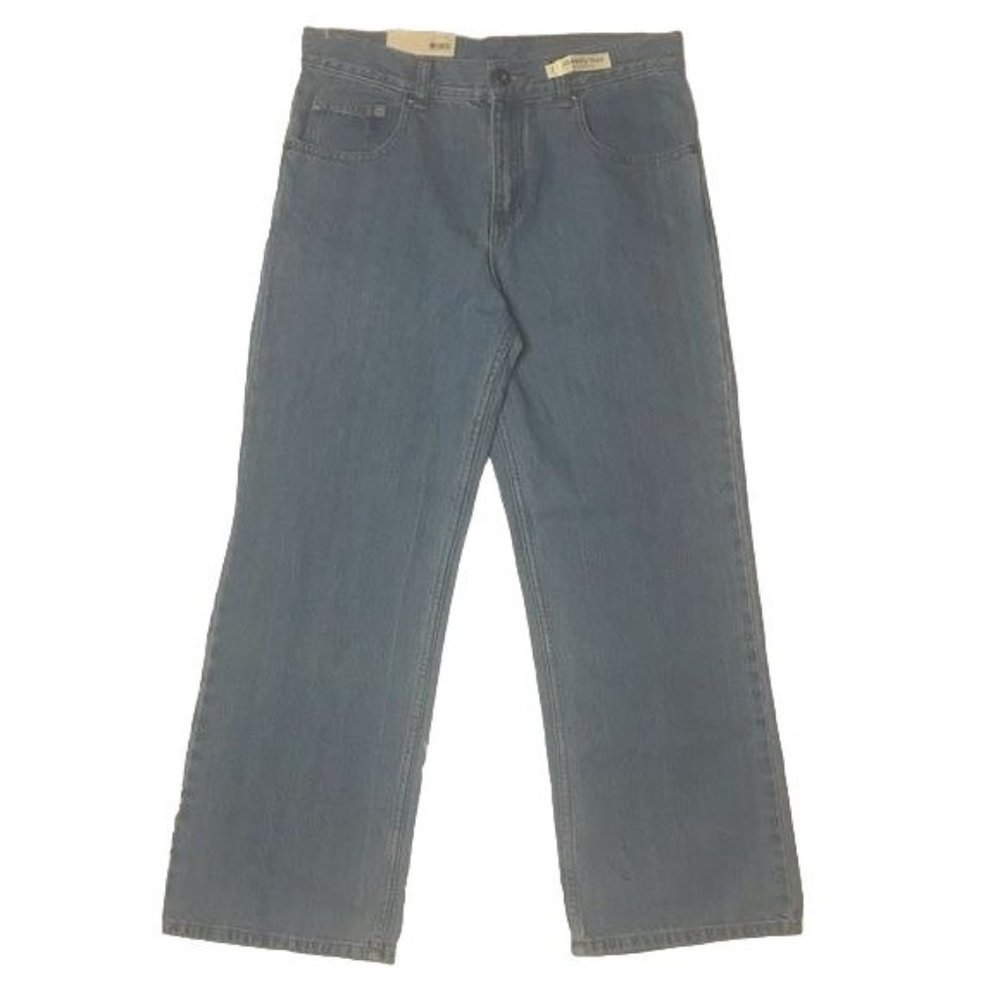 NEW Faded Glory Kid Boy Blue Adjustable Relaxed Straight Denim Jeans 12 Husky